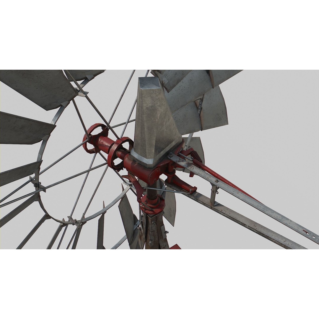 Old Windmill 3D Model – Low Poly Architectural Asset, FBX - View 9