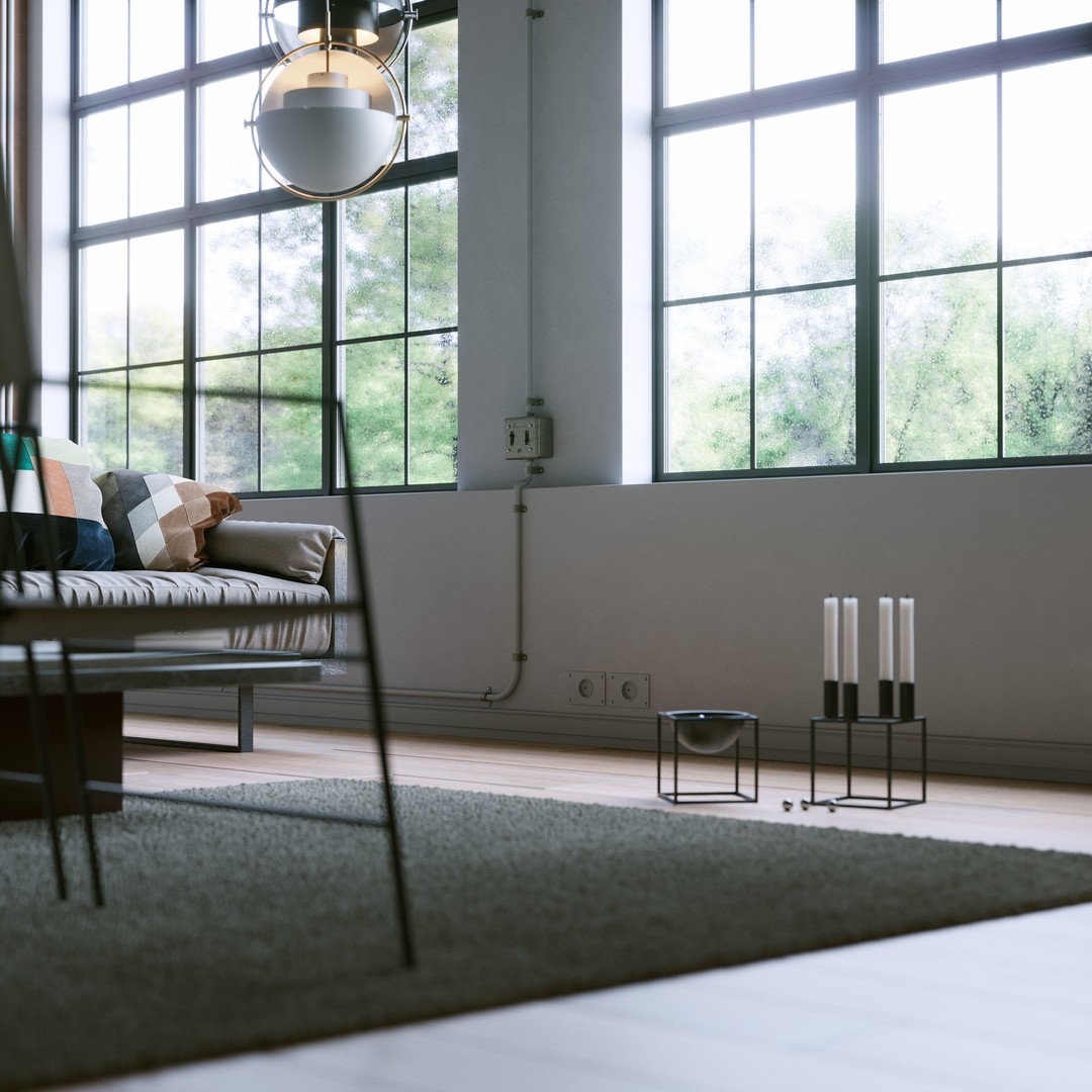 Industrial Loft 3D Model – Textured Interior Scene for Cinema 4D - View 10