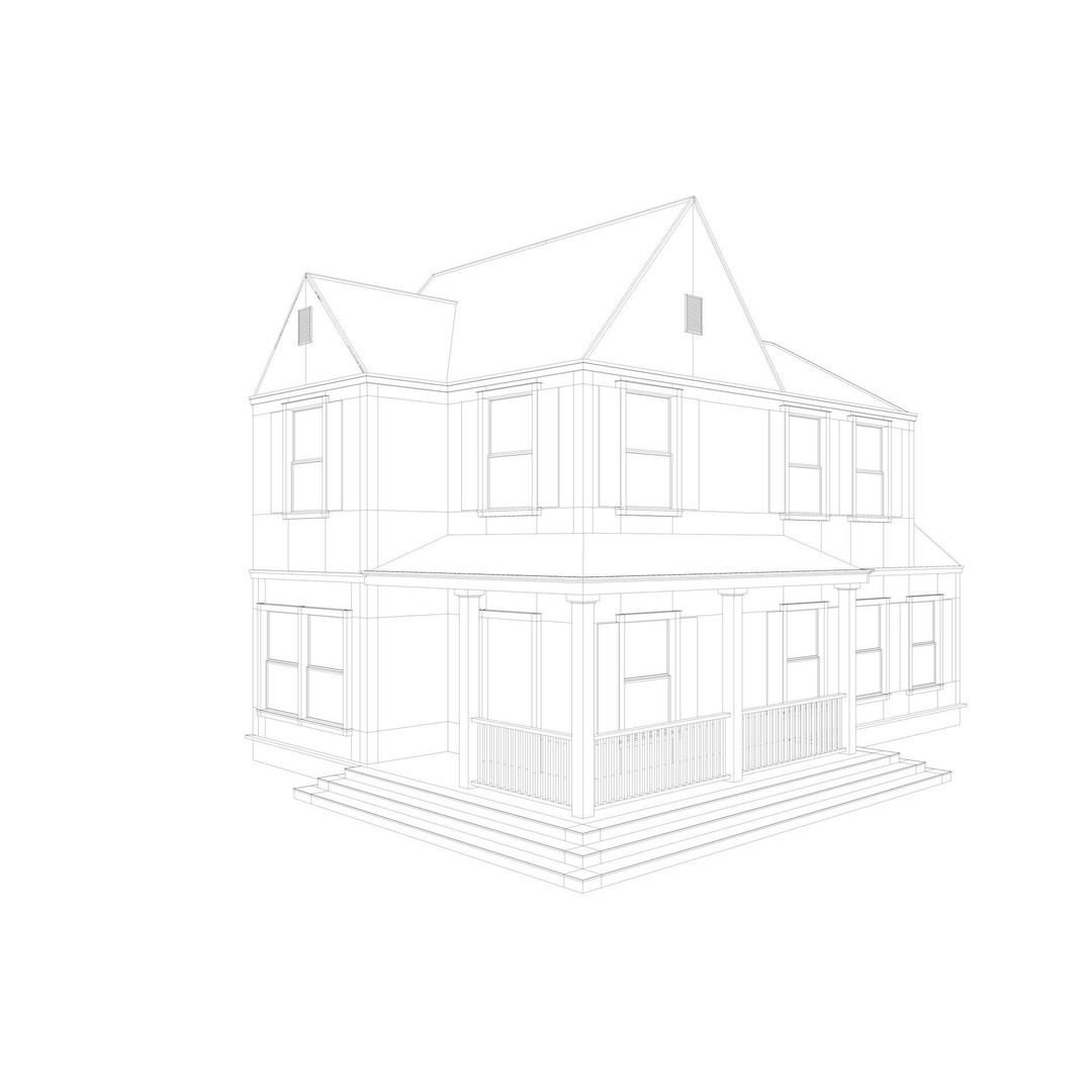 Five House Collection 3D Model – Architectural Exterior Designs, FBX, Blender - View 11