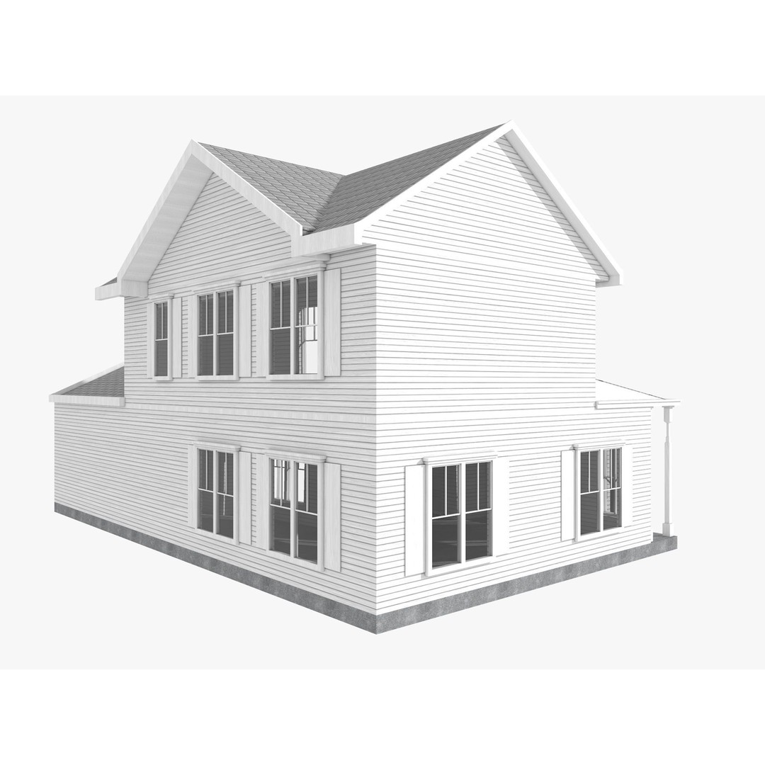 Five House Collection 3D Model – Architectural Exterior Designs, FBX, Blender - View 14