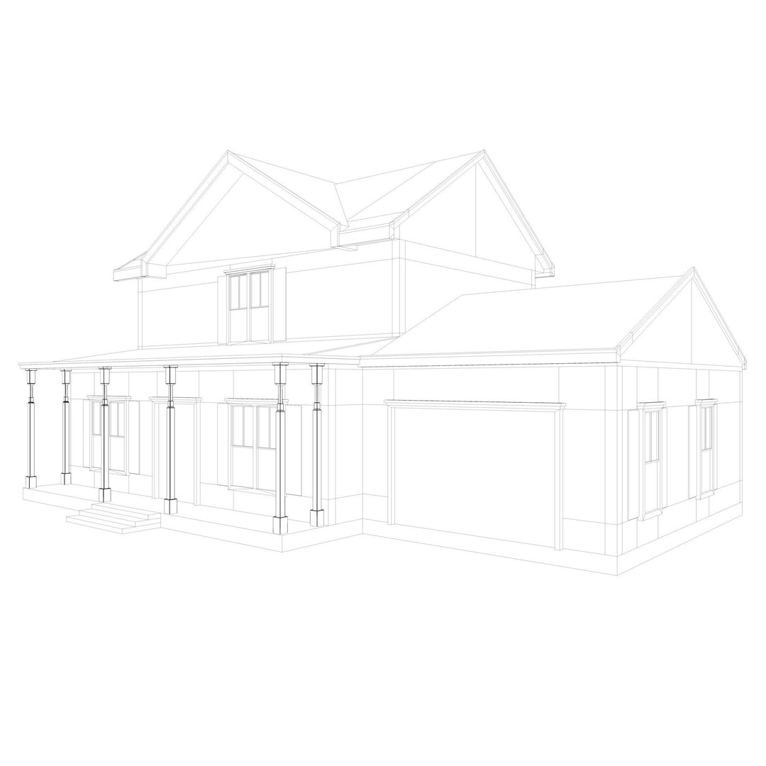 Five House Collection 3D Model – Architectural Exterior Designs, FBX, Blender - View 15