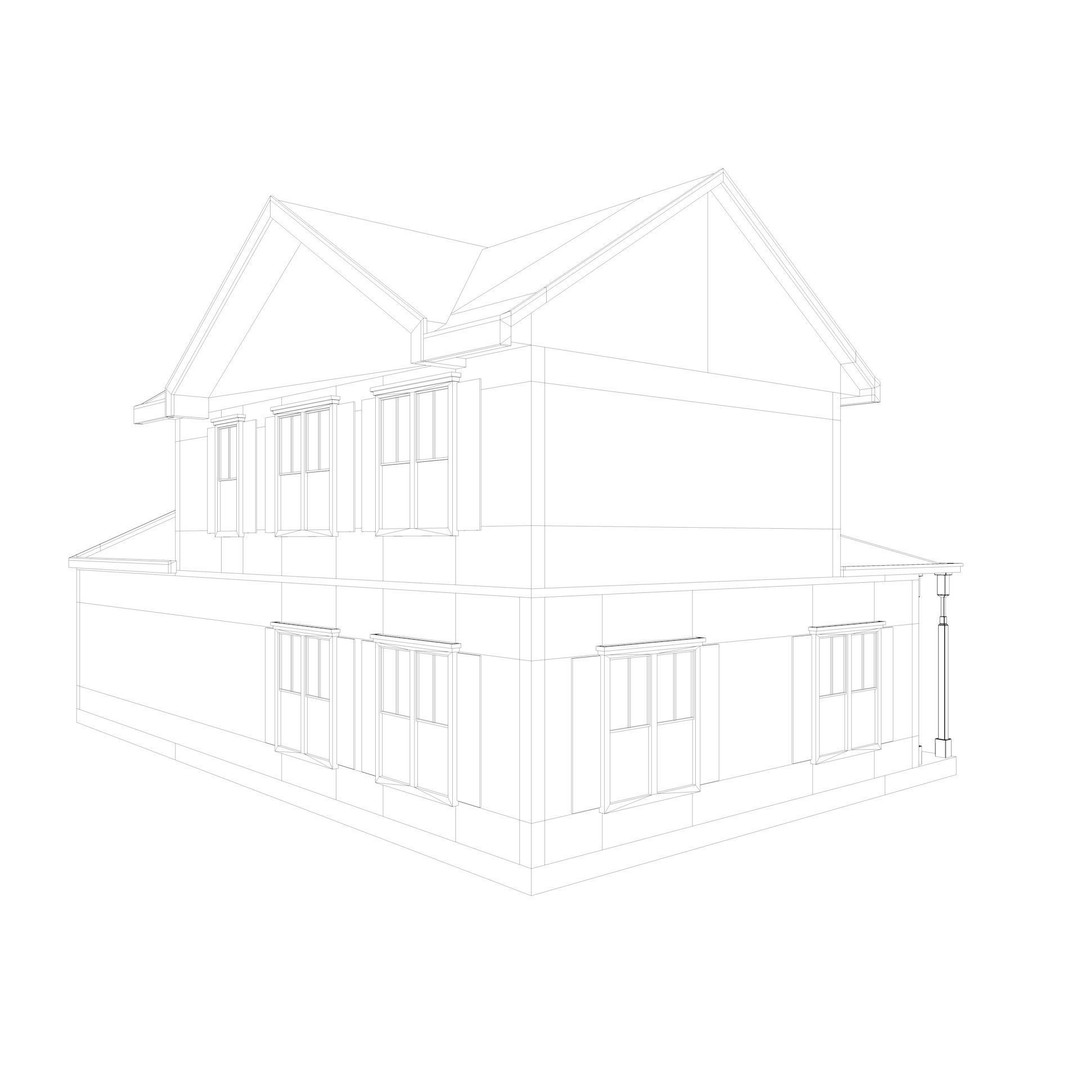 Five House Collection 3D Model – Architectural Exterior Designs, FBX, Blender - View 16