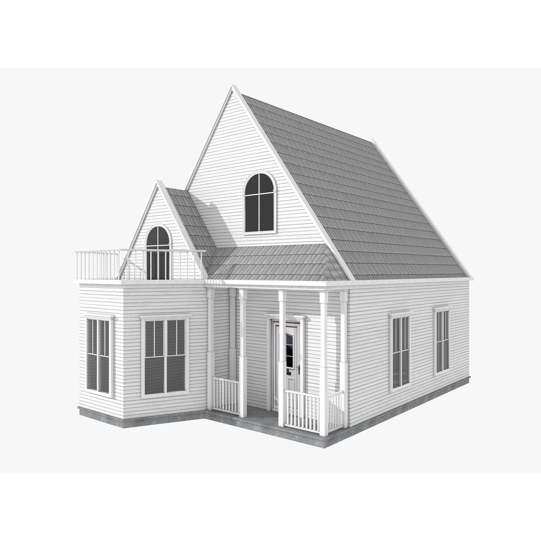 Five House Collection 3D Model – Architectural Exterior Designs, FBX, Blender - View 17