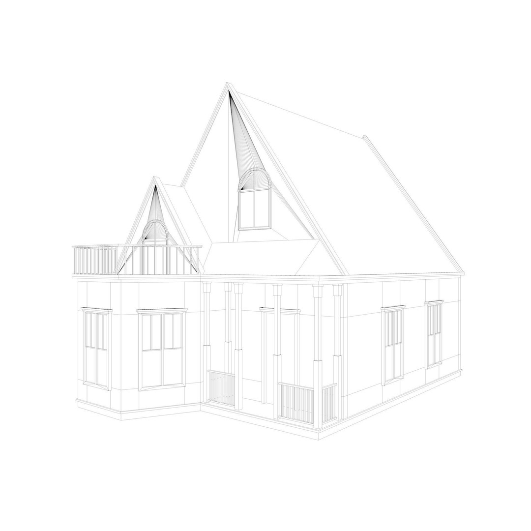 Five House Collection 3D Model – Architectural Exterior Designs, FBX, Blender - View 19