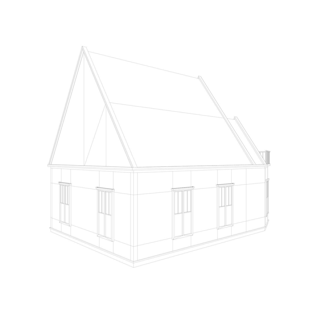 Five House Collection 3D Model – Architectural Exterior Designs, FBX, Blender - View 20