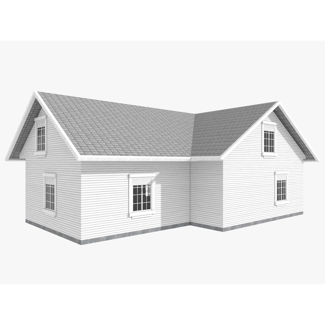 Five House Collection 3D Model – Architectural Exterior Designs, FBX, Blender - View 22