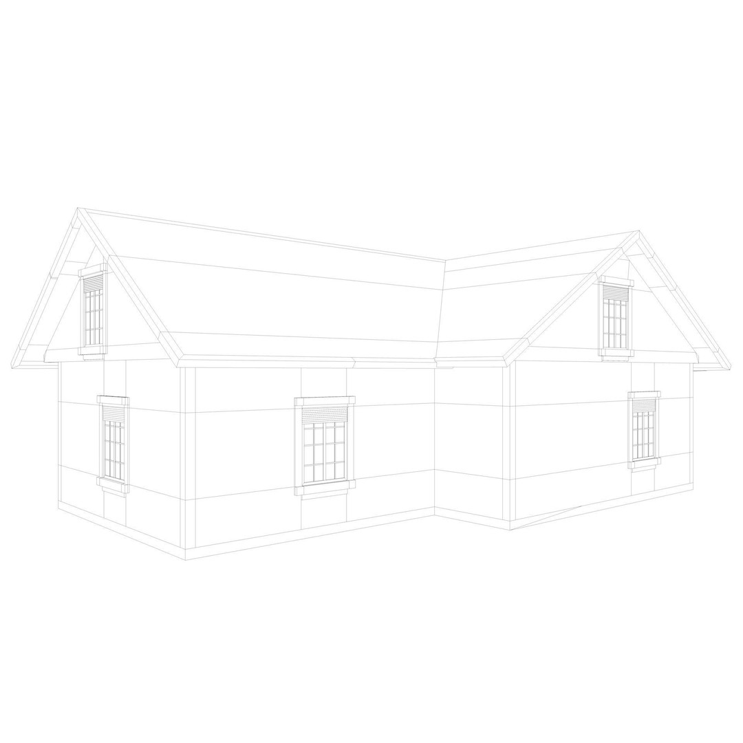 Five House Collection 3D Model – Architectural Exterior Designs, FBX, Blender - View 24