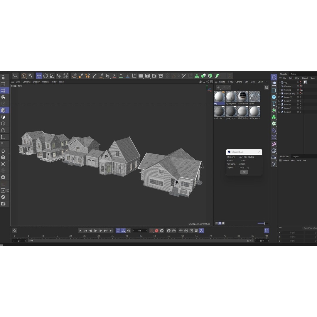 Five House Collection 3D Model – Architectural Exterior Designs, FBX, Blender - View 26