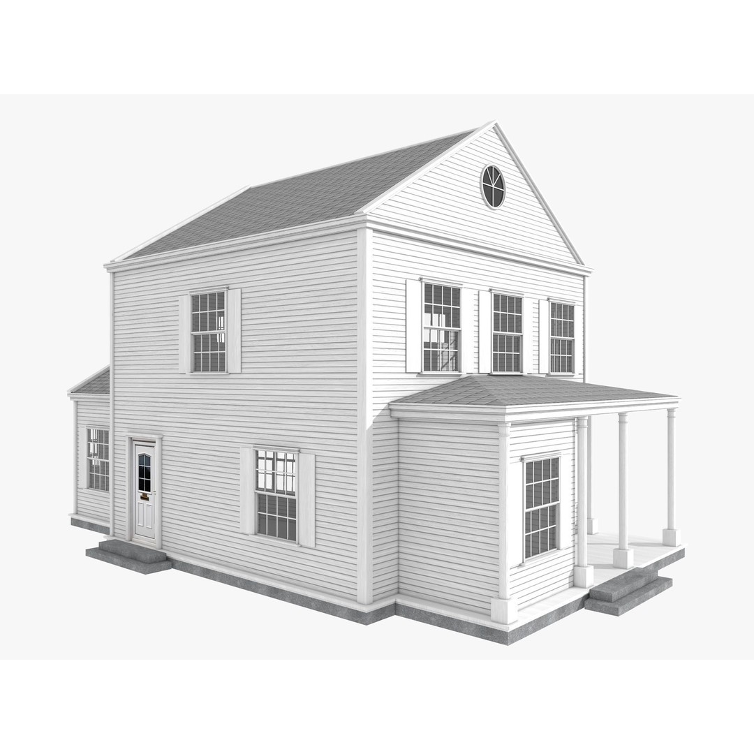 Five House Collection 3D Model – Architectural Exterior Designs, FBX, Blender - View 5