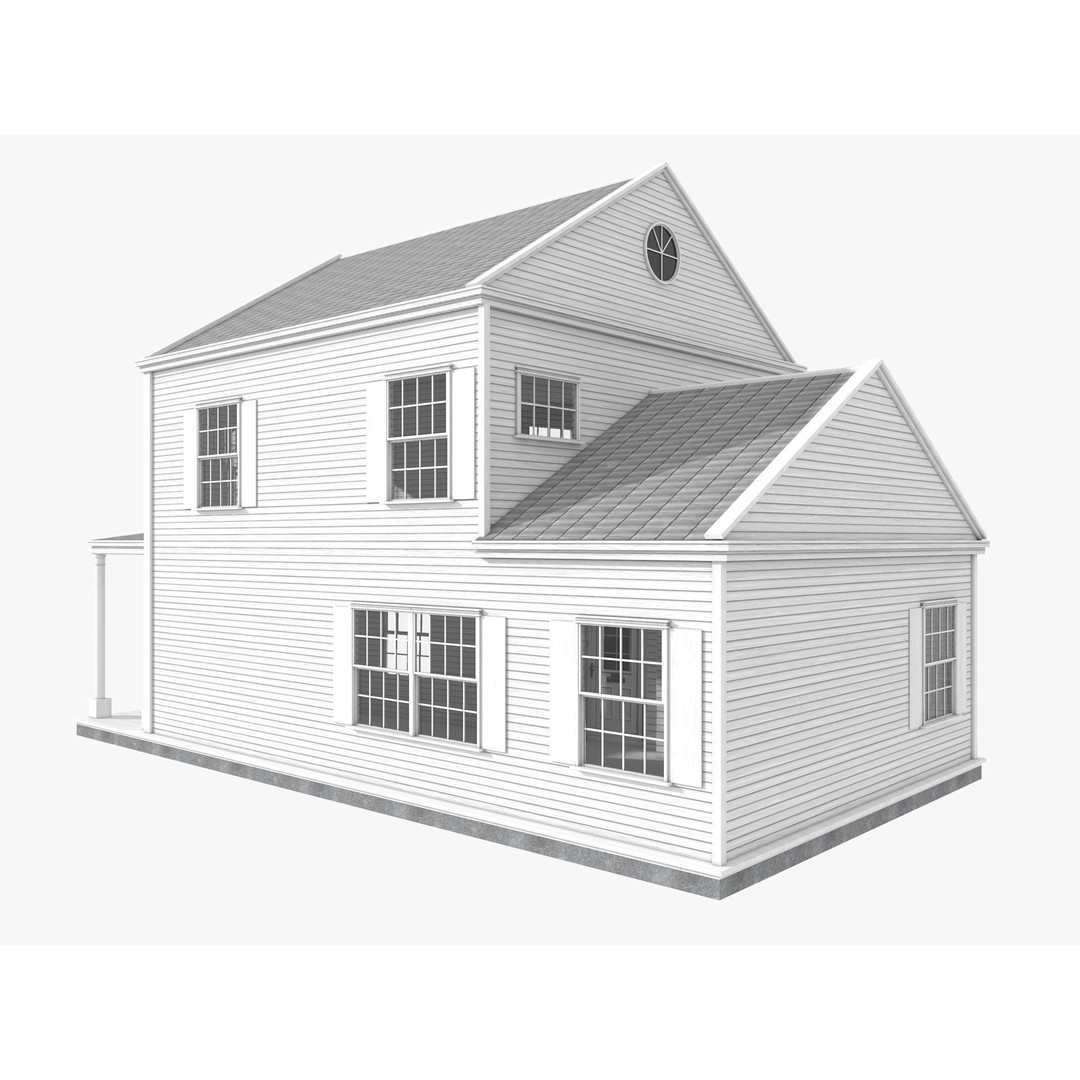 Five House Collection 3D Model – Architectural Exterior Designs, FBX, Blender - View 6