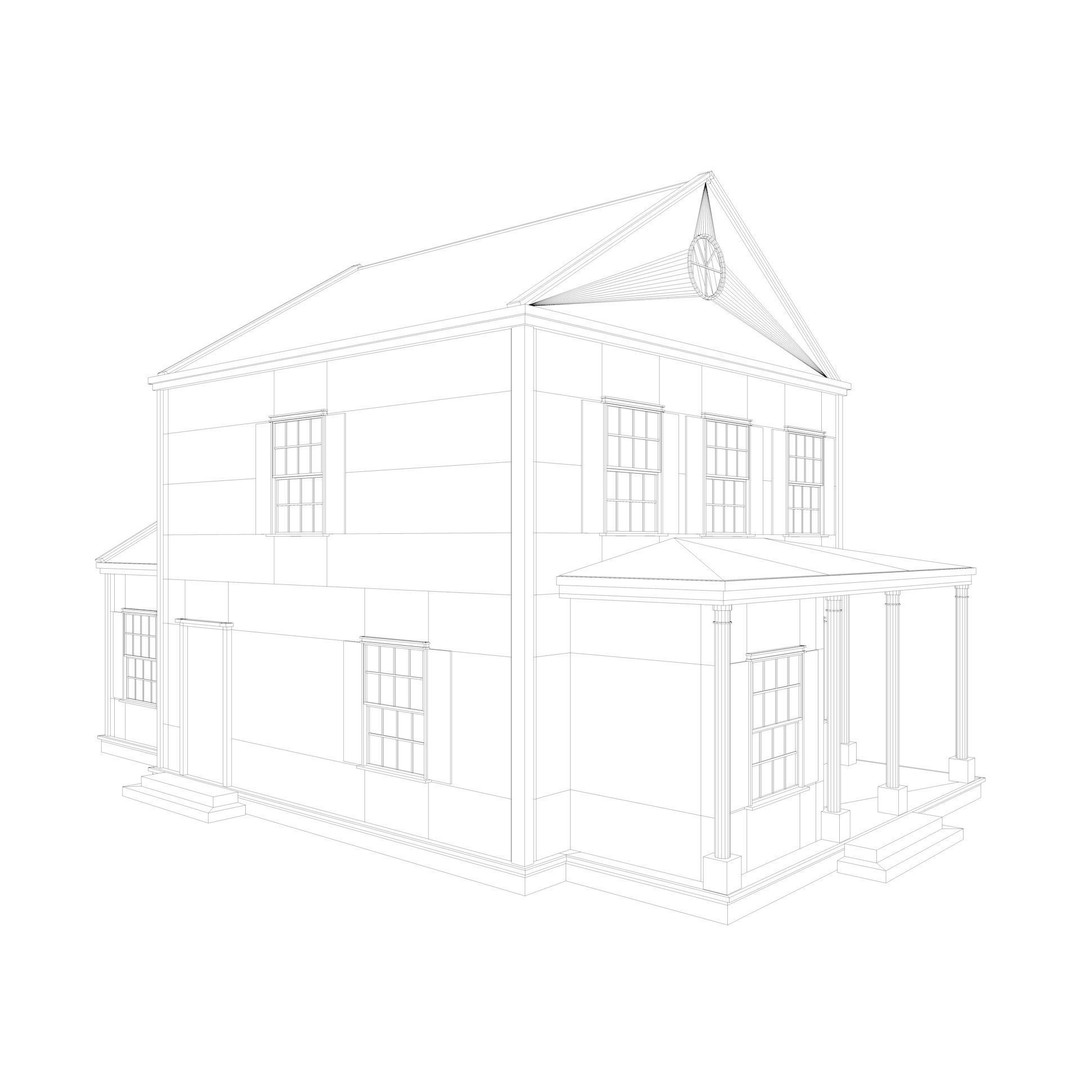 Five House Collection 3D Model – Architectural Exterior Designs, FBX, Blender - View 7