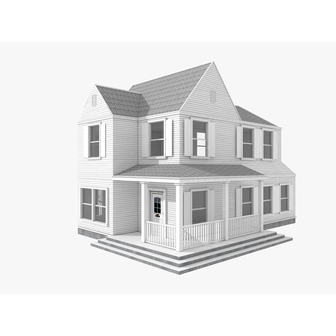 Five House Collection 3D Model – Architectural Exterior Designs, FBX, Blender - View 9