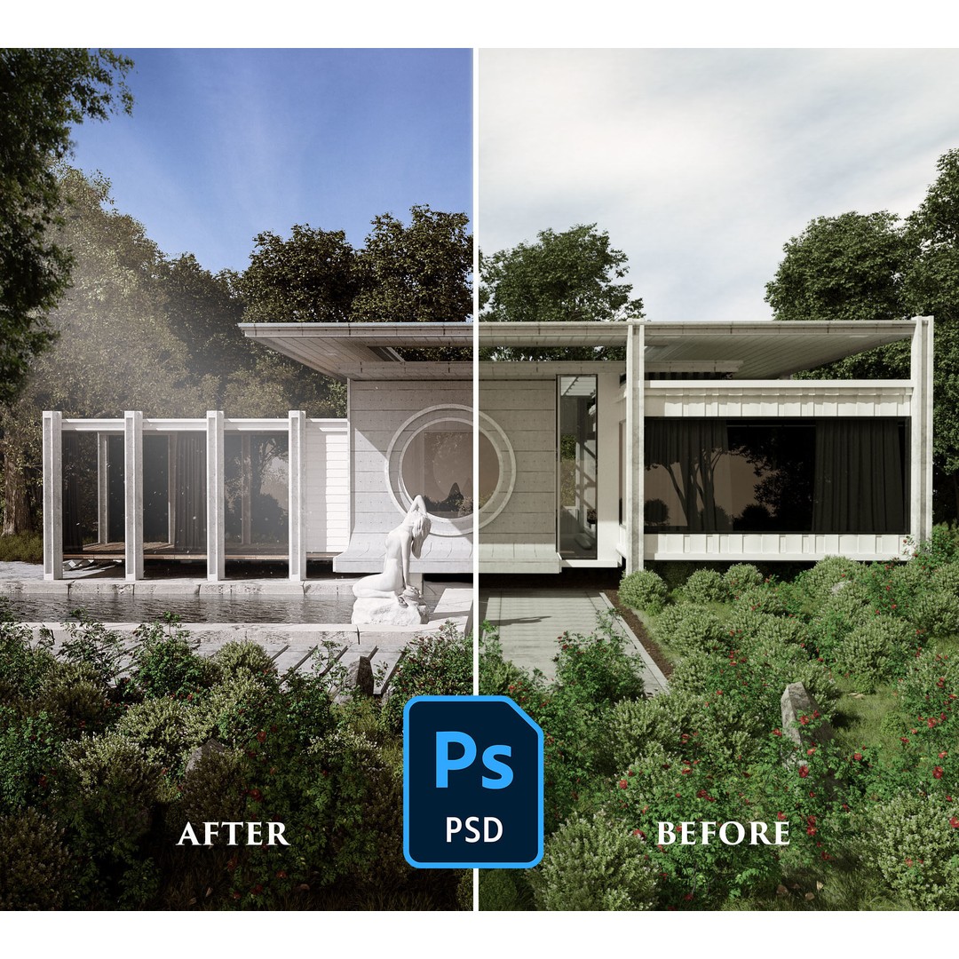 Casa Blanca 3D Model – Modern Architectural Exterior, Octane Ready