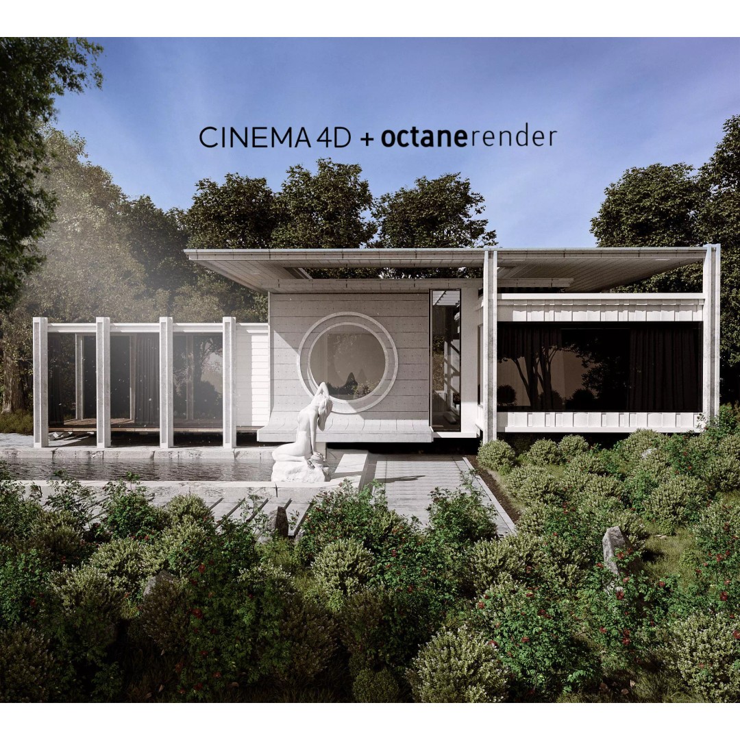 Casa Blanca 3D Model – Modern Architectural Exterior, Octane Ready - View 2