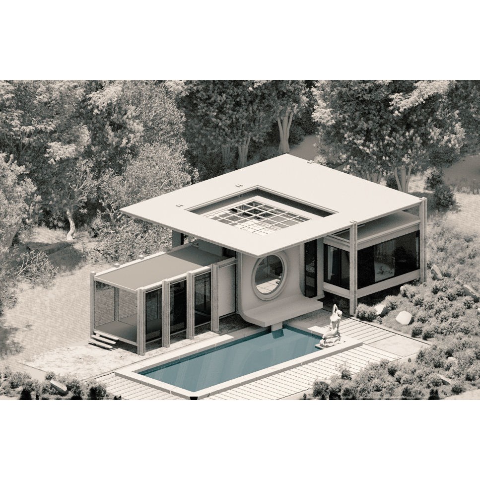 Casa Blanca 3D Model – Modern Architectural Exterior, Octane Ready - View 6