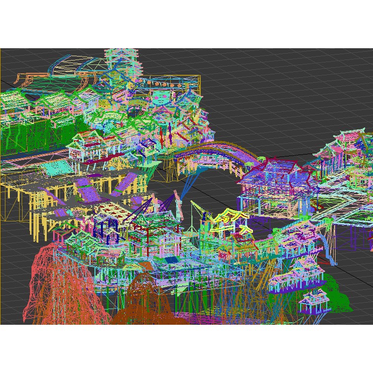 Ancient Town 3D Model – Low Poly Architectural Asset, FBX - View 8