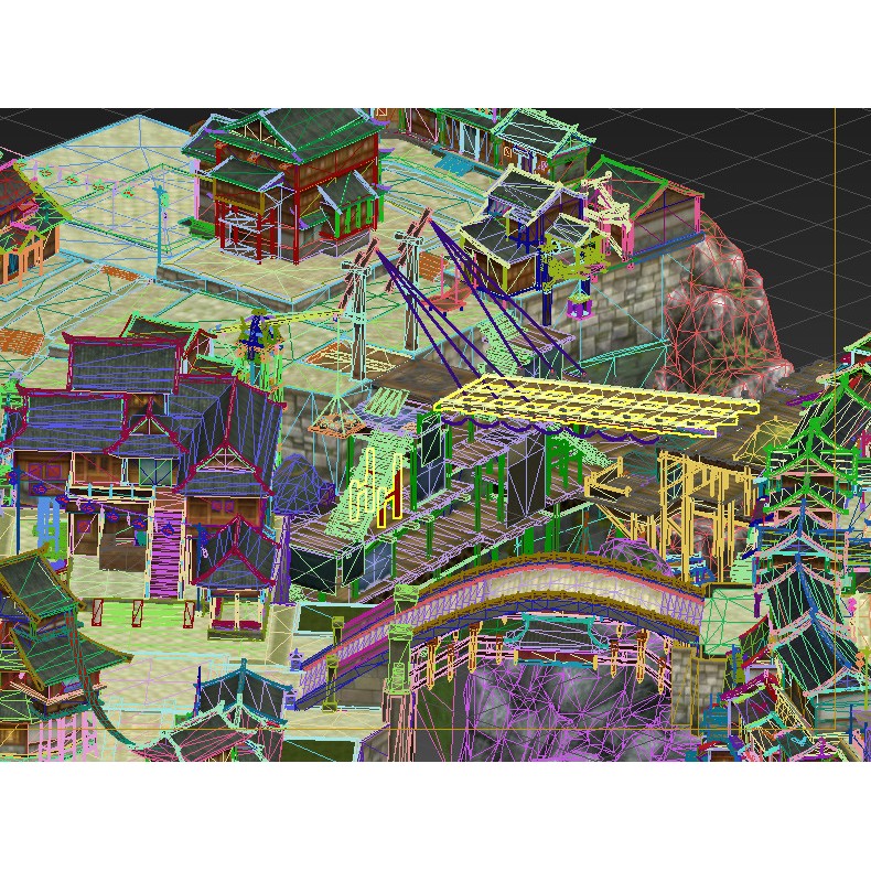 Ancient Town 3D Model – Low Poly Architectural Asset, FBX - View 9