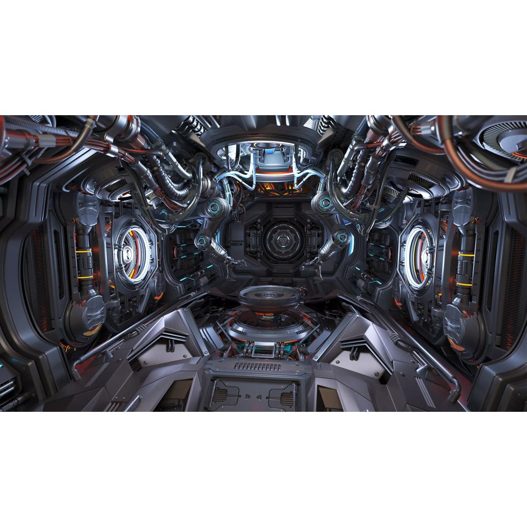 Sci-Fi Assembly Lab 3D Model – Rigged Subdivision Geometry, FBX, OBJ - View 2