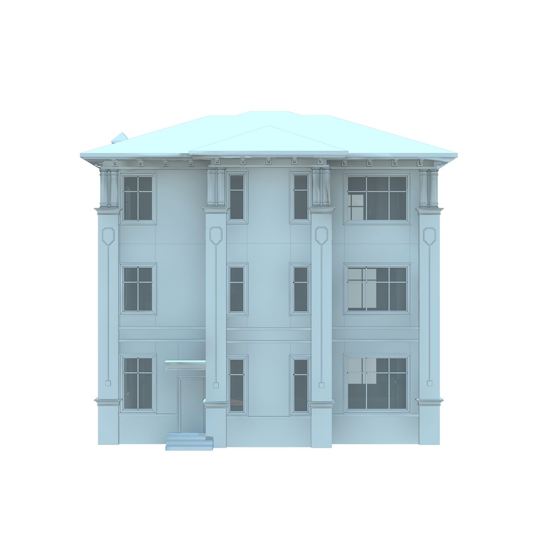 Luxury Villa 3D Model – High Poly Architectural Design, FBX & OBJ