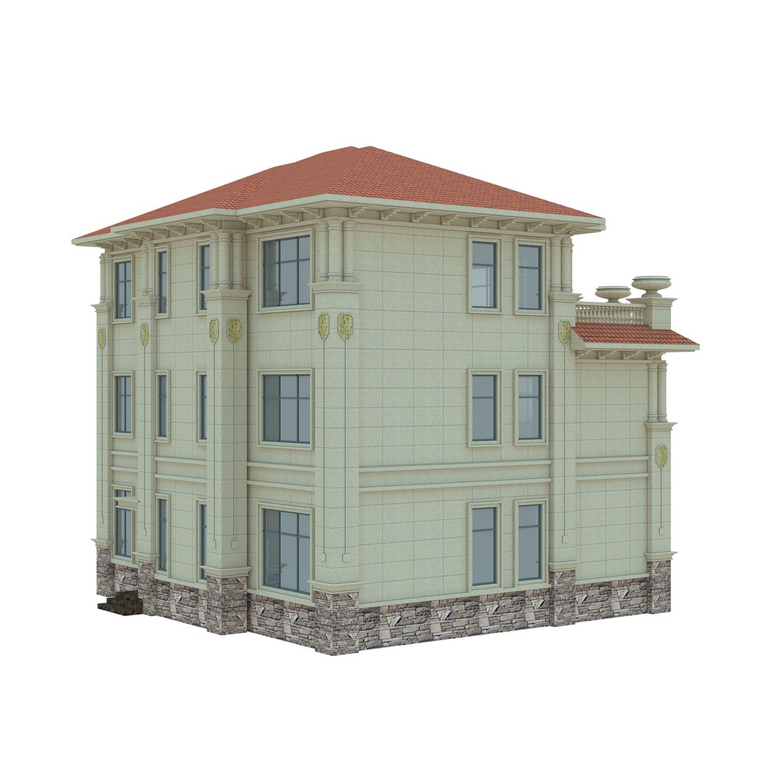 Luxury Villa 3D Model – High Poly Architectural Design, FBX & OBJ - View 7