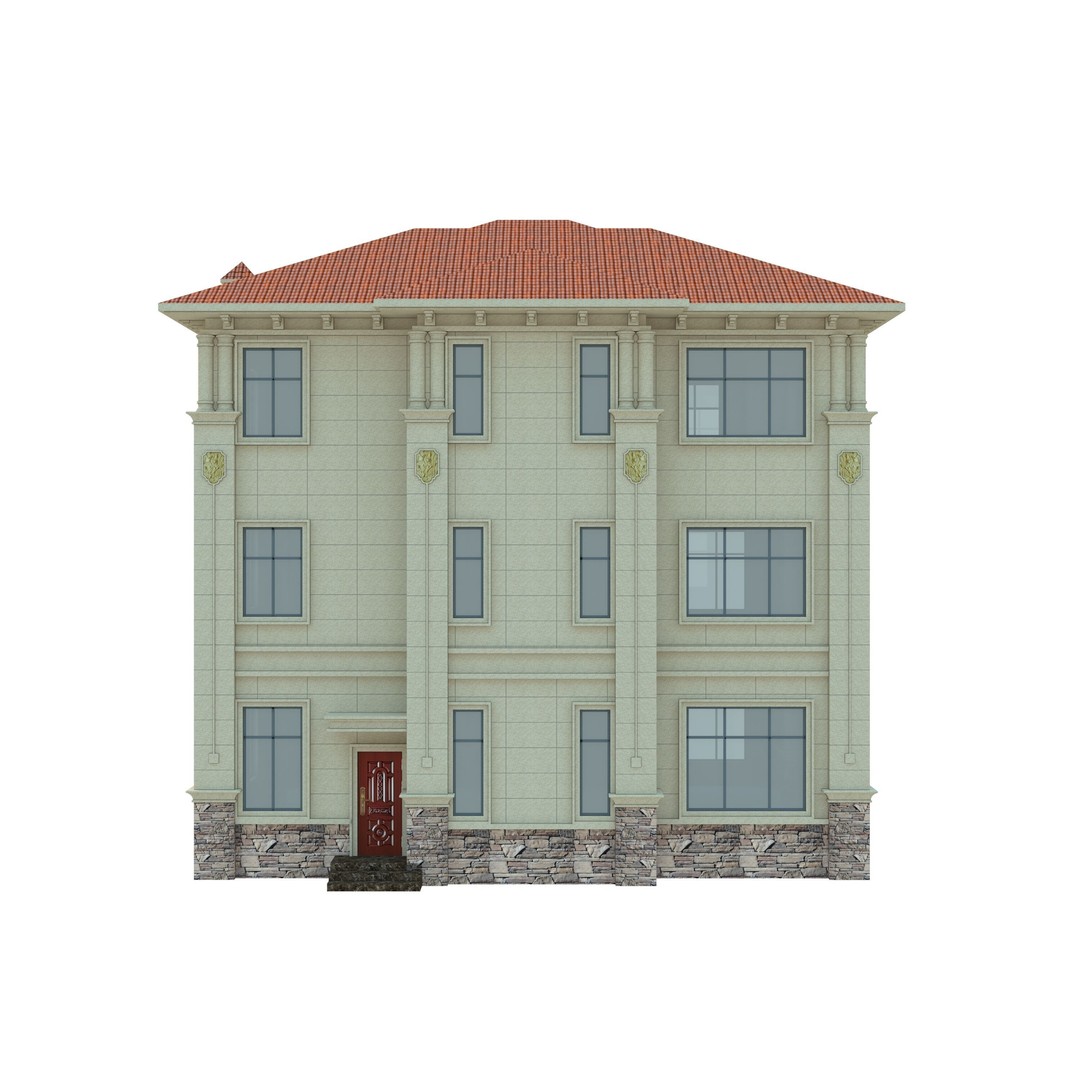 Luxury Villa 3D Model – High Poly Architectural Design, FBX & OBJ - View 8