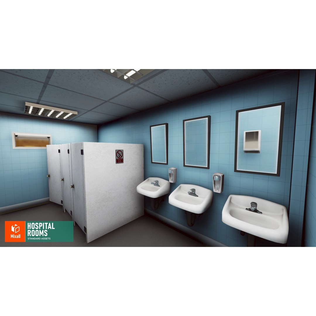 Hospital Room 3D Model – Standard Assets with Medical Equipment - View 11