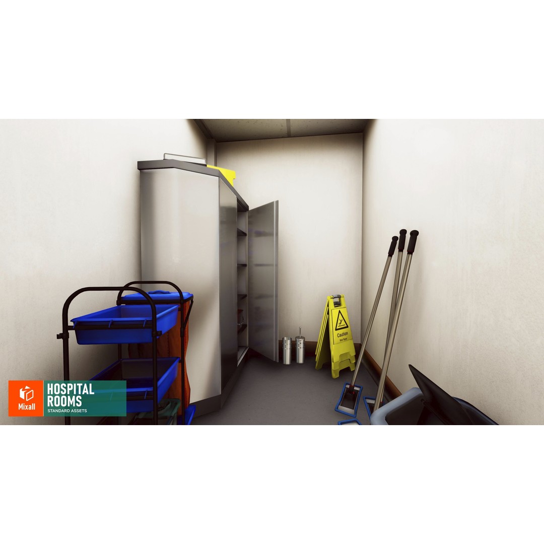 Hospital Room 3D Model – Standard Assets with Medical Equipment - View 13