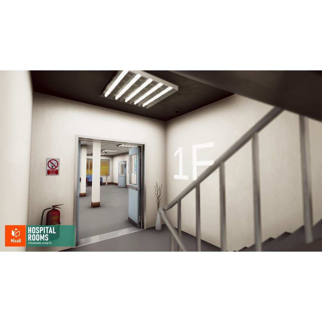 Hospital Room 3D Model – Standard Assets with Medical Equipment - View 15