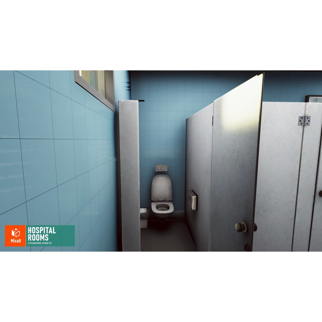 Hospital Room 3D Model – Standard Assets with Medical Equipment - View 4