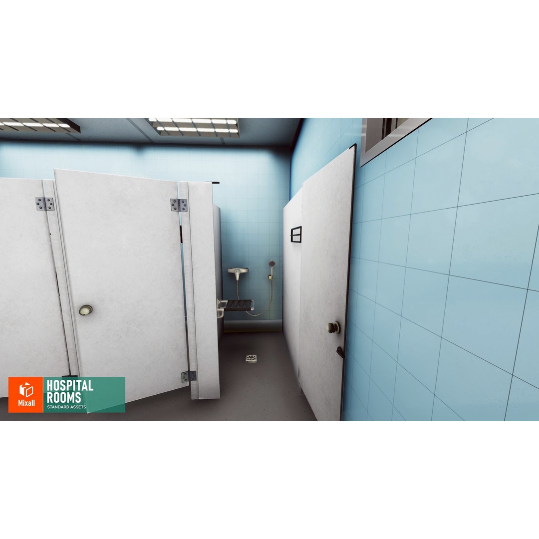 Hospital Room 3D Model – Standard Assets with Medical Equipment - View 7