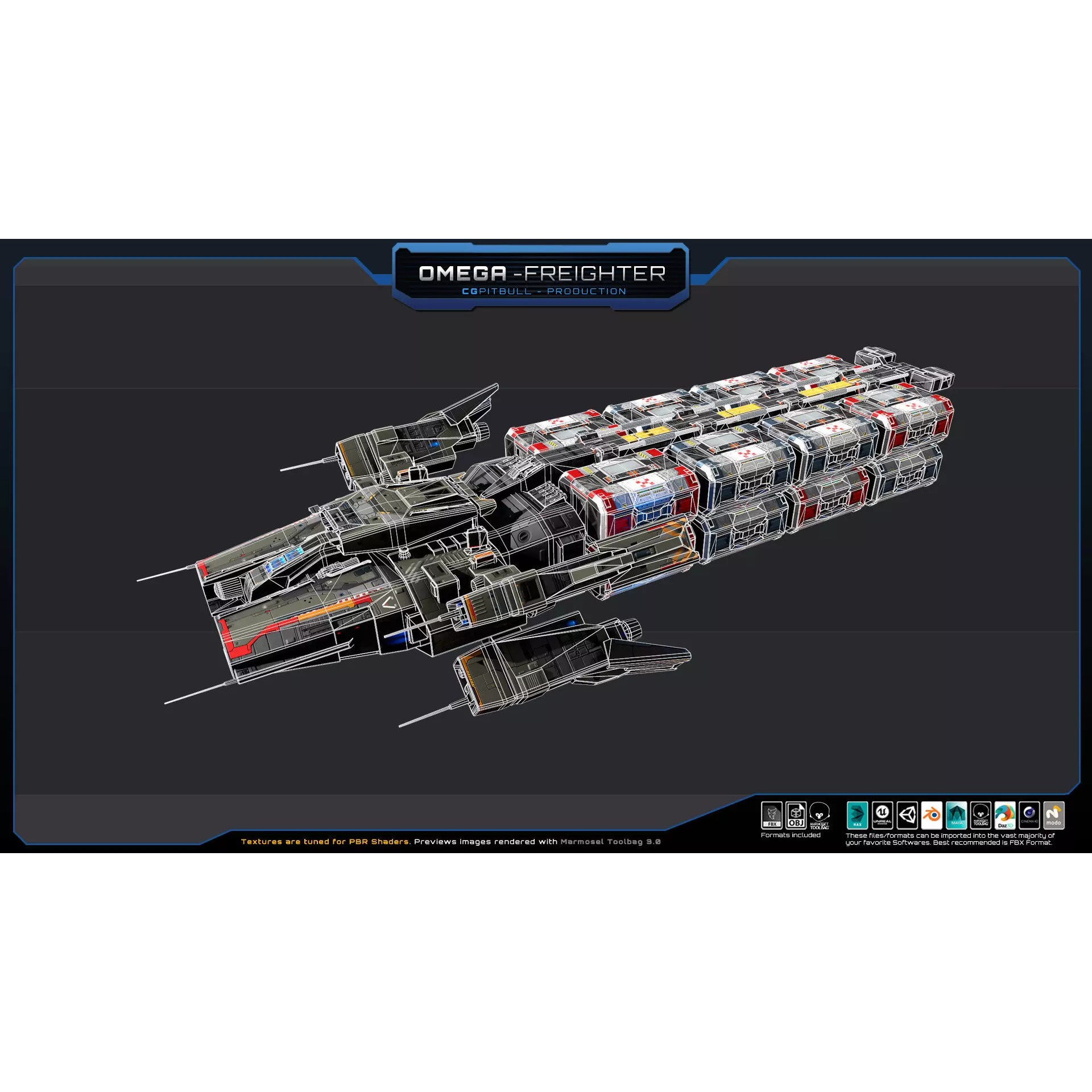 Starships Pack03 - Low-Poly Game-Ready 3D Model