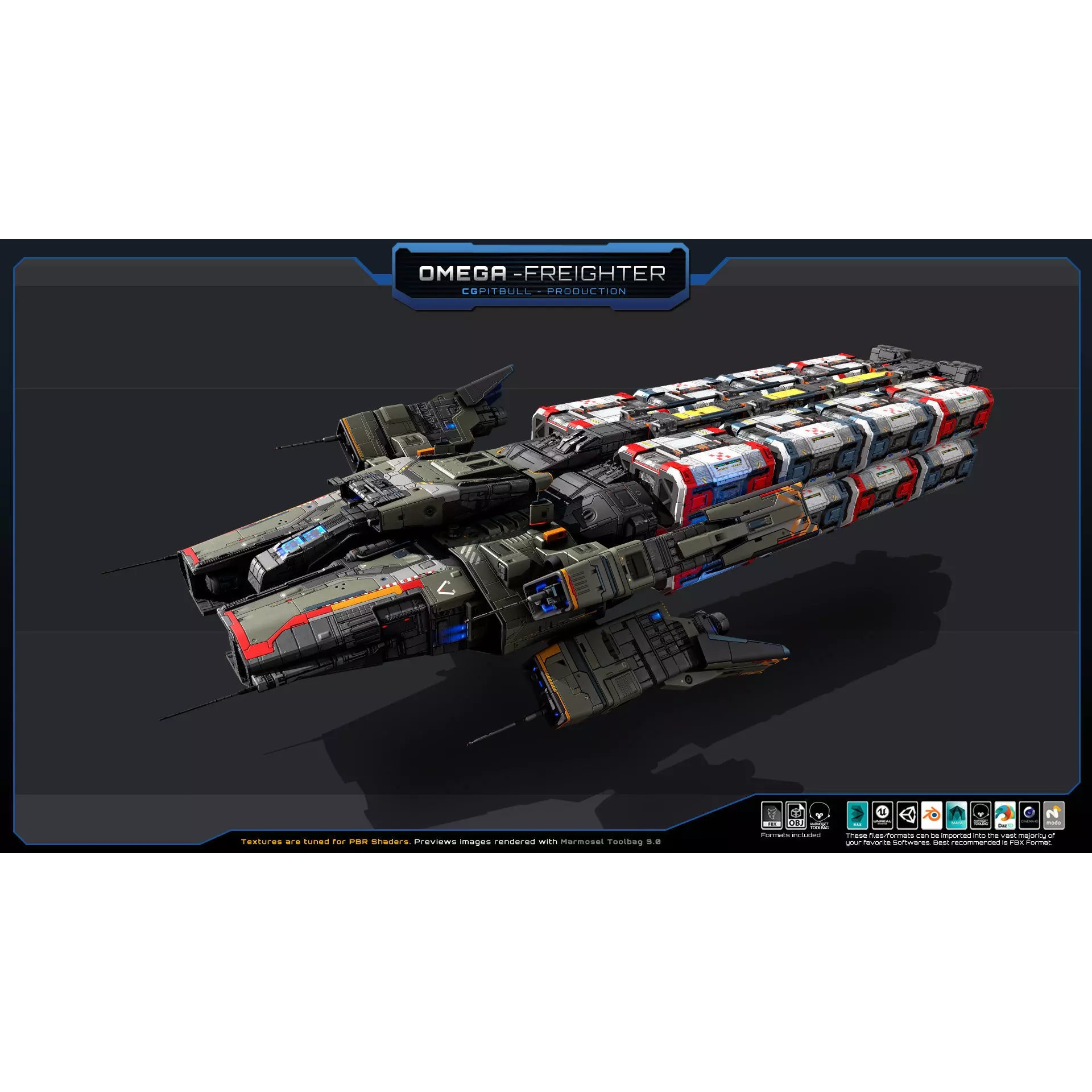 Starships Pack03 - Low-Poly Game-Ready 3D Model - View 25