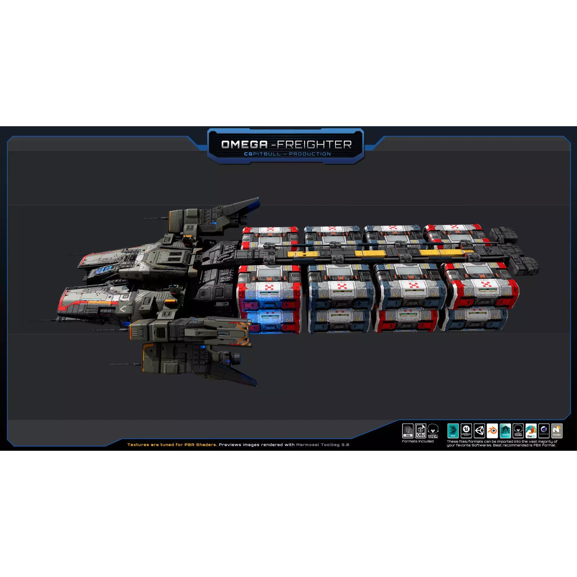Starships Pack03 - Low-Poly Game-Ready 3D Model - View 26