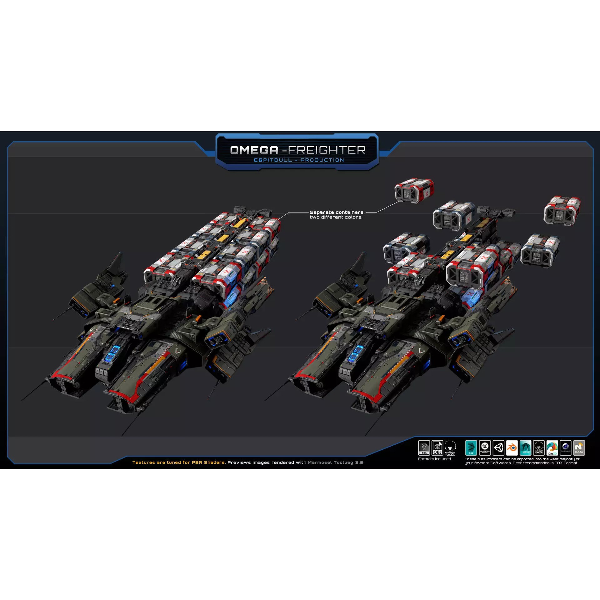 Starships Pack03 - Low-Poly Game-Ready 3D Model - View 27