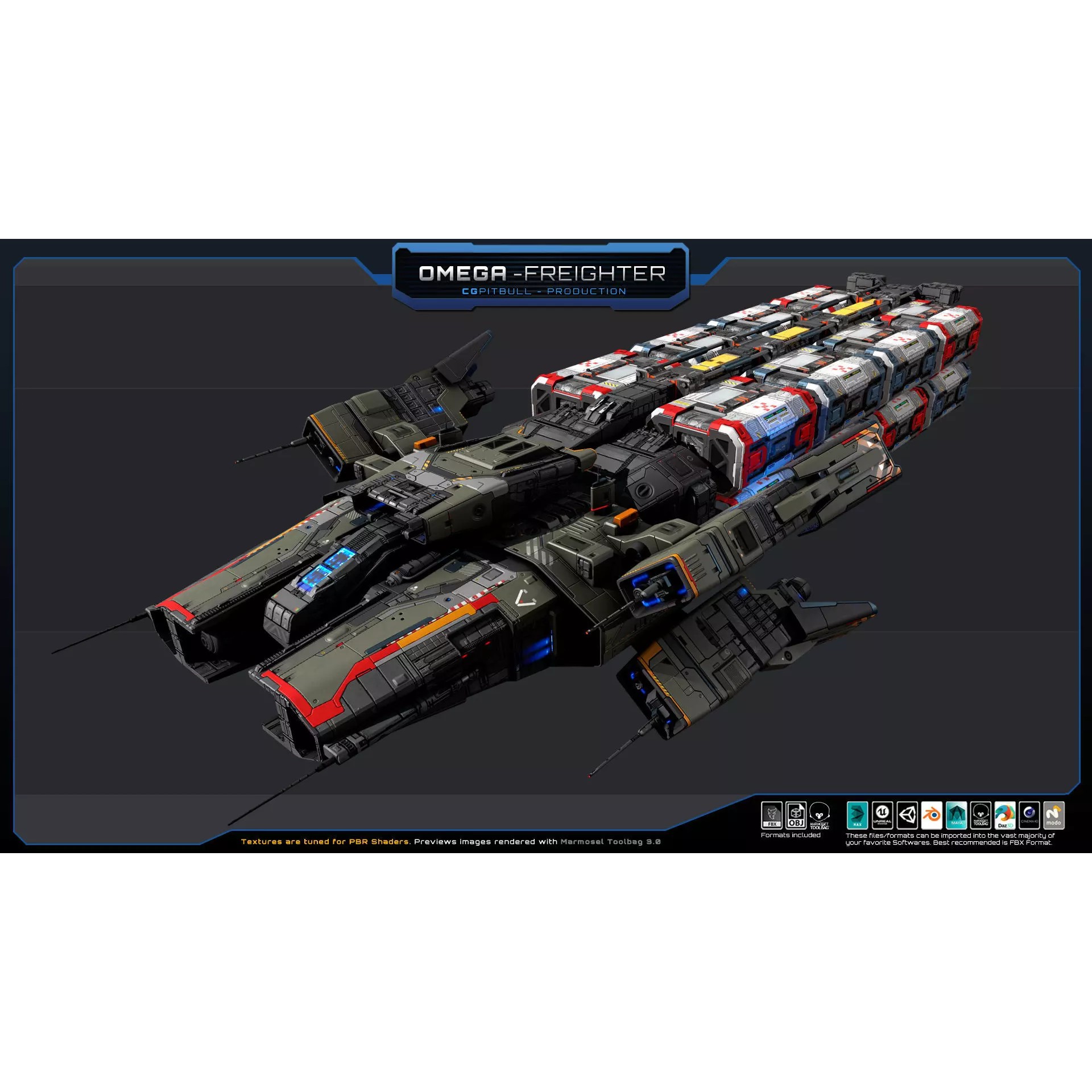 Starships Pack03 - Low-Poly Game-Ready 3D Model - View 28