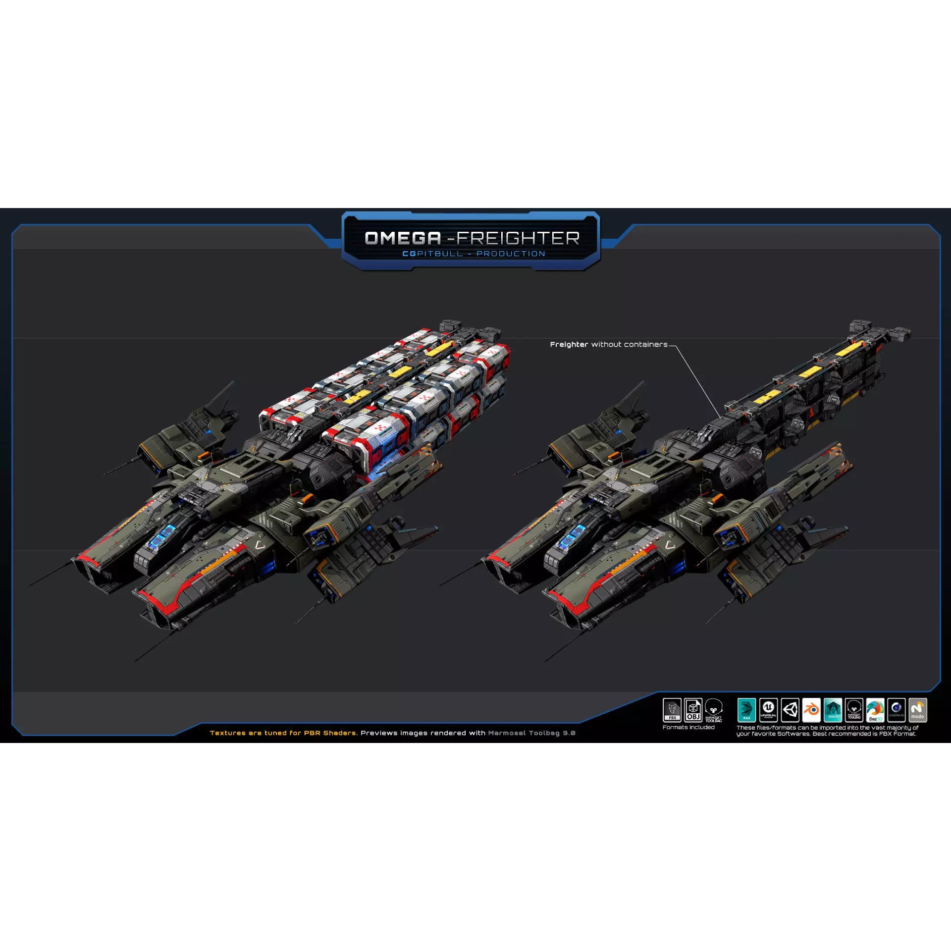 Starships Pack03 - Low-Poly Game-Ready 3D Model - View 29