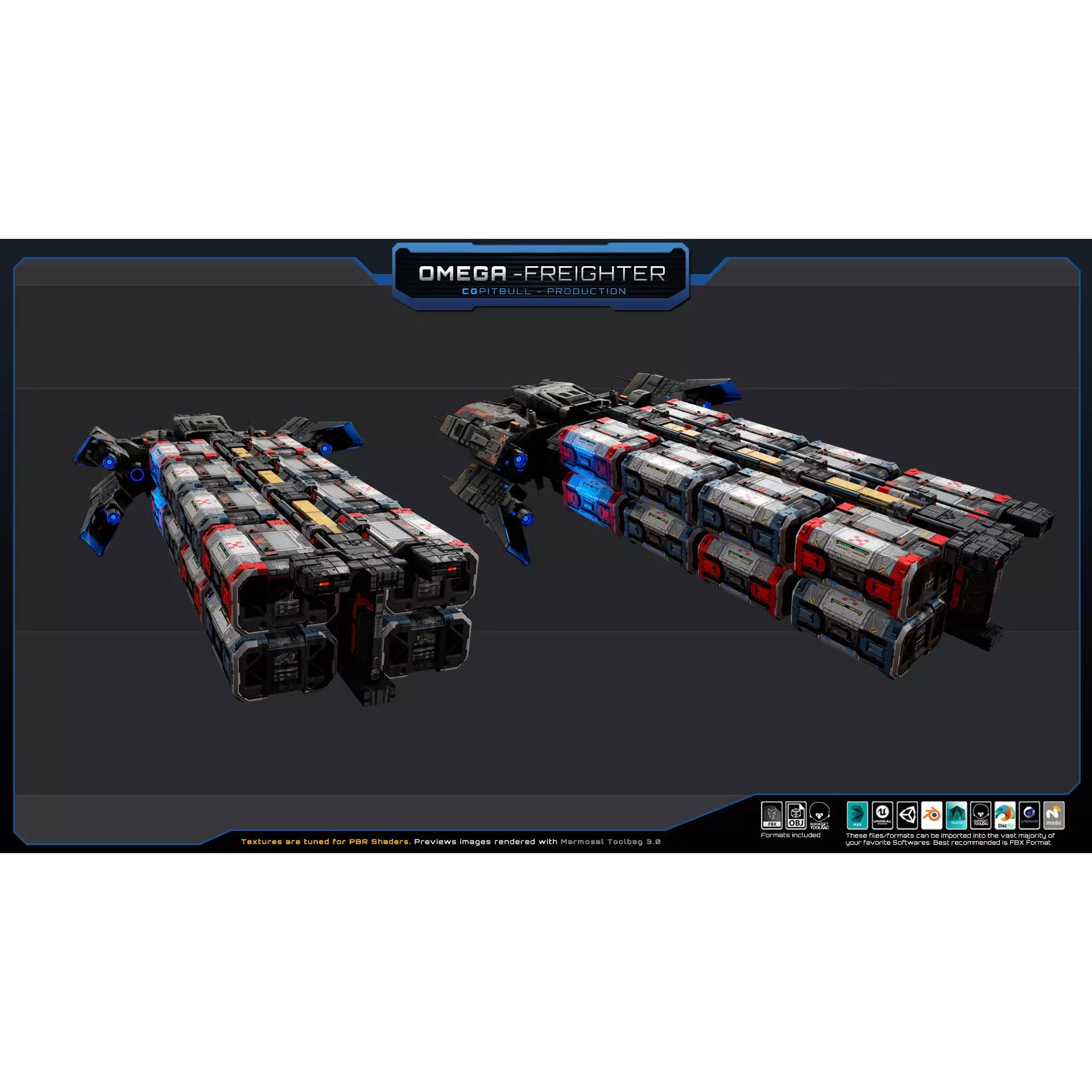 Starships Pack03 - Low-Poly Game-Ready 3D Model - View 30