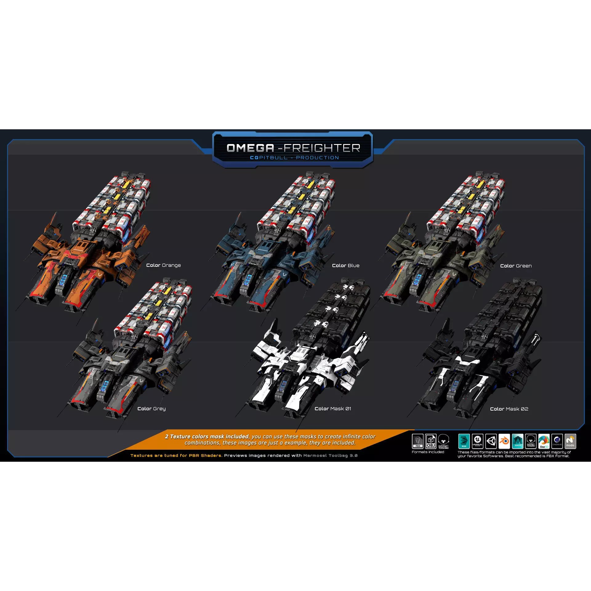 Starships Pack03 - Low-Poly Game-Ready 3D Model - View 32