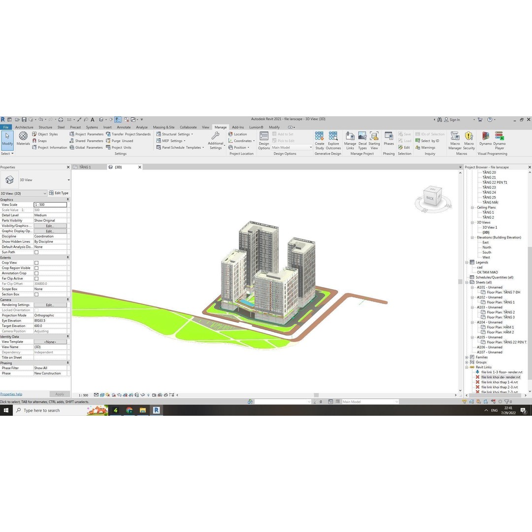 Apartment 3D Model – Architectural 25-Story Building, Revit & Lumion - View 10