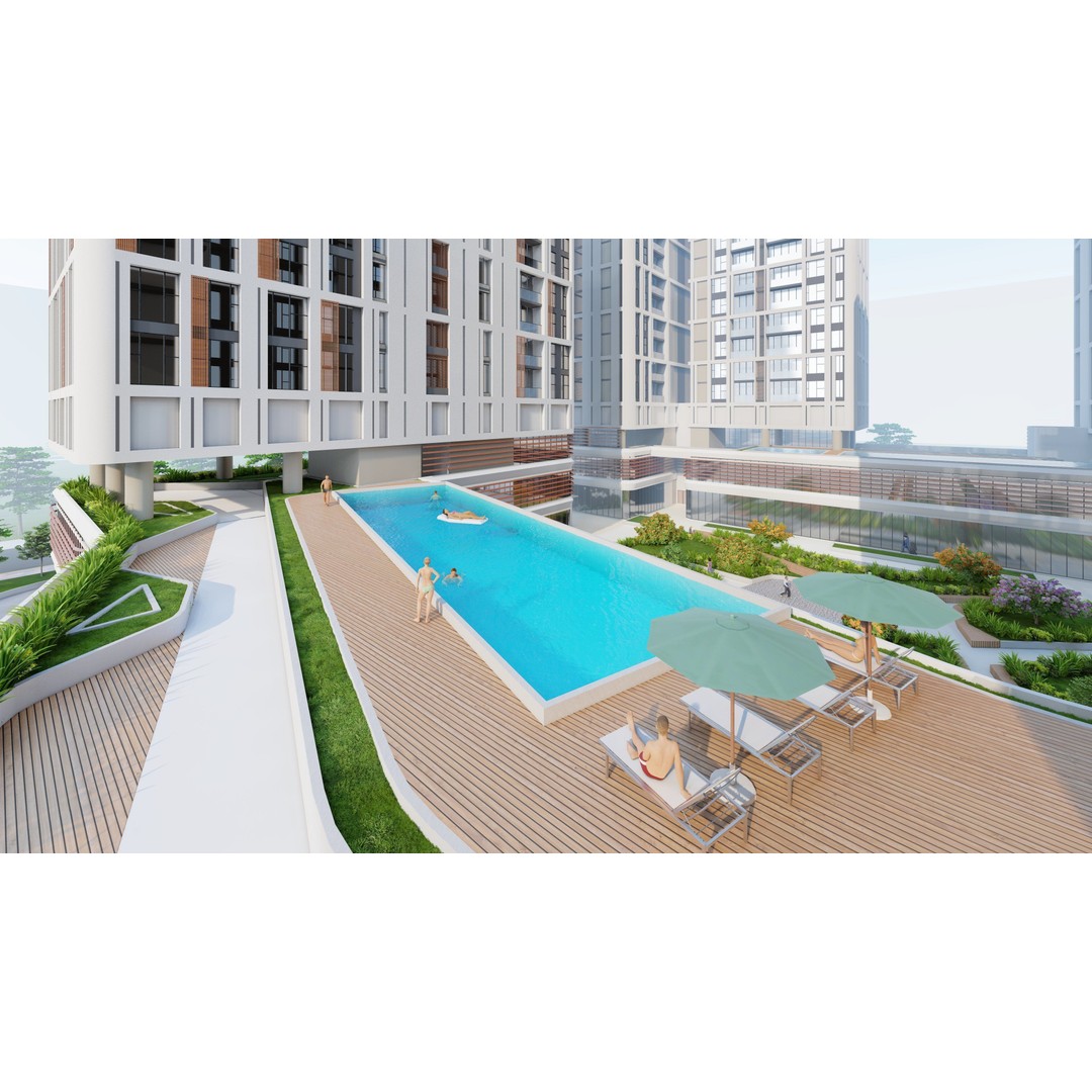 Apartment 3D Model – Architectural 25-Story Building, Revit & Lumion - View 18