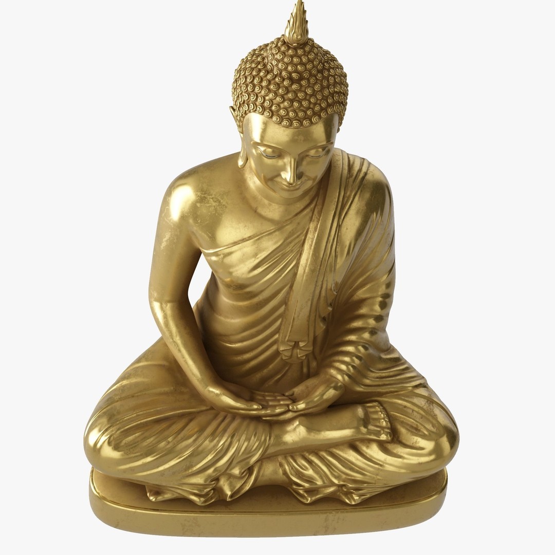 Thai Buddha Statue 3D Model – Low Poly PBR Asset for Games and Renders - View 11