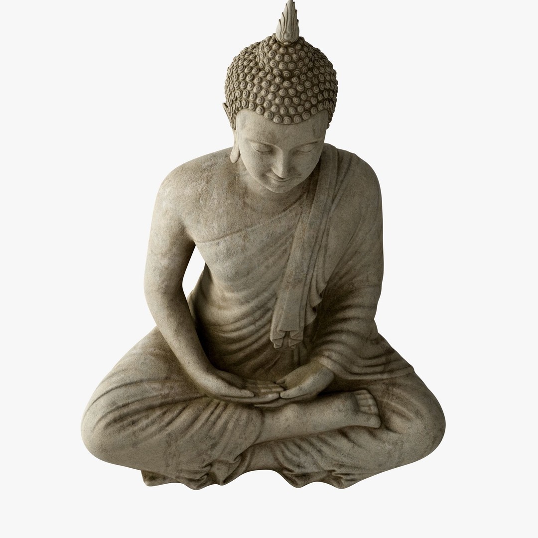 Thai Buddha Statue 3D Model – Low Poly PBR Asset for Games and Renders - View 13