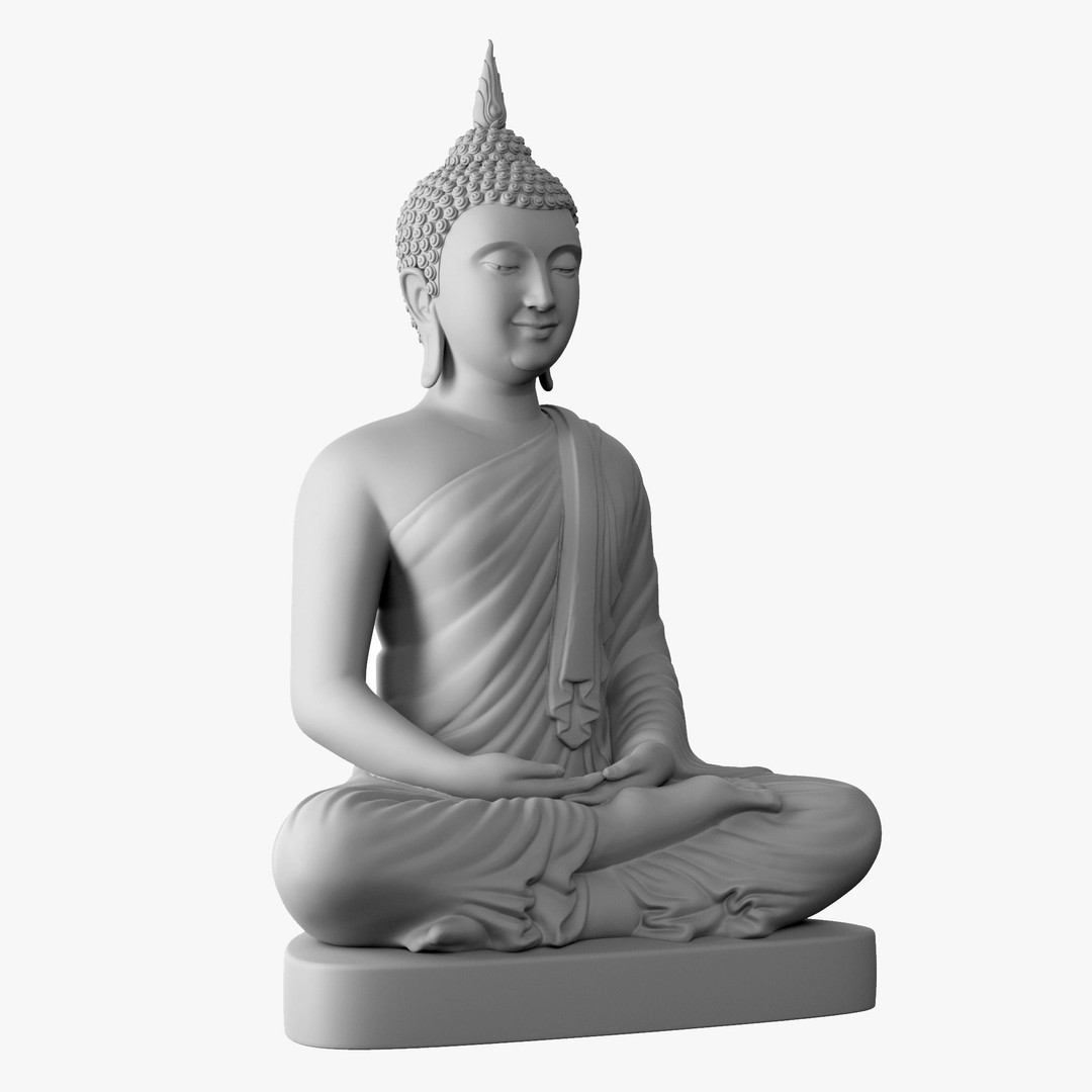 Thai Buddha Statue 3D Model – Low Poly PBR Asset for Games and Renders - View 16