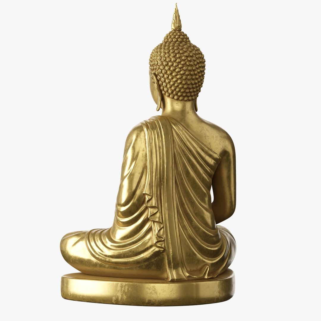Thai Buddha Statue 3D Model – Low Poly PBR Asset for Games and Renders - View 5