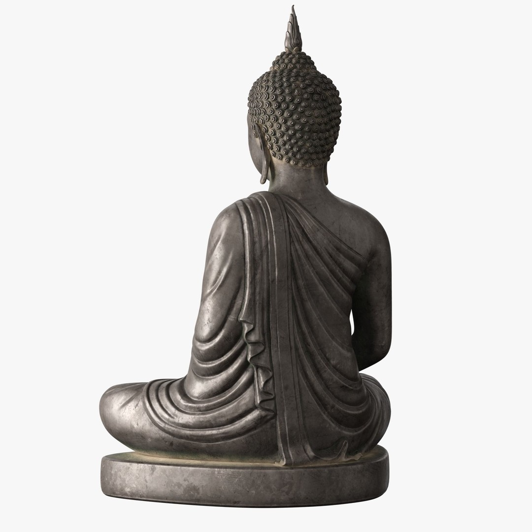 Thai Buddha Statue 3D Model – Low Poly PBR Asset for Games and Renders - View 6