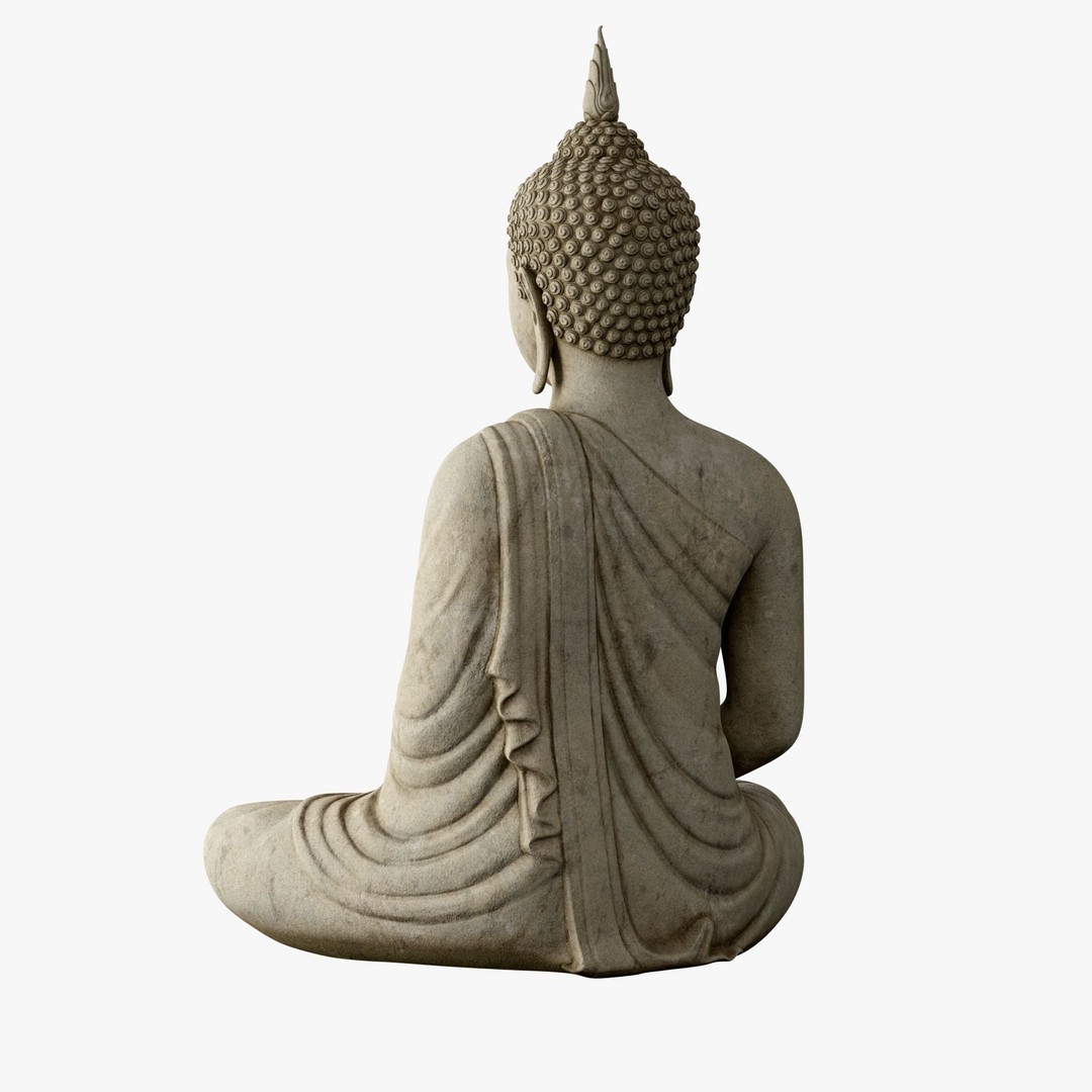 Thai Buddha Statue 3D Model – Low Poly PBR Asset for Games and Renders - View 7