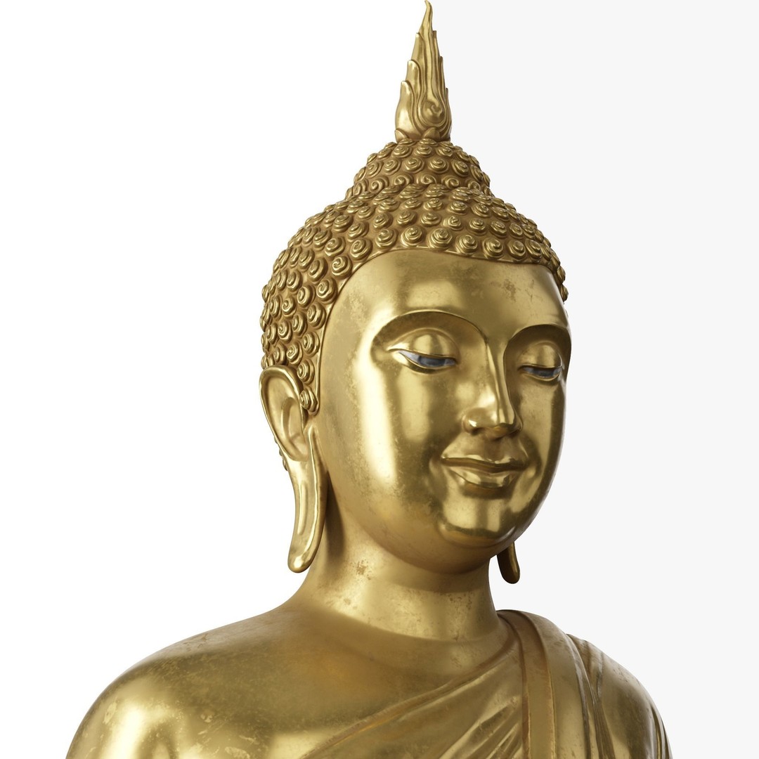 Thai Buddha Statue 3D Model – Low Poly PBR Asset for Games and Renders - View 8