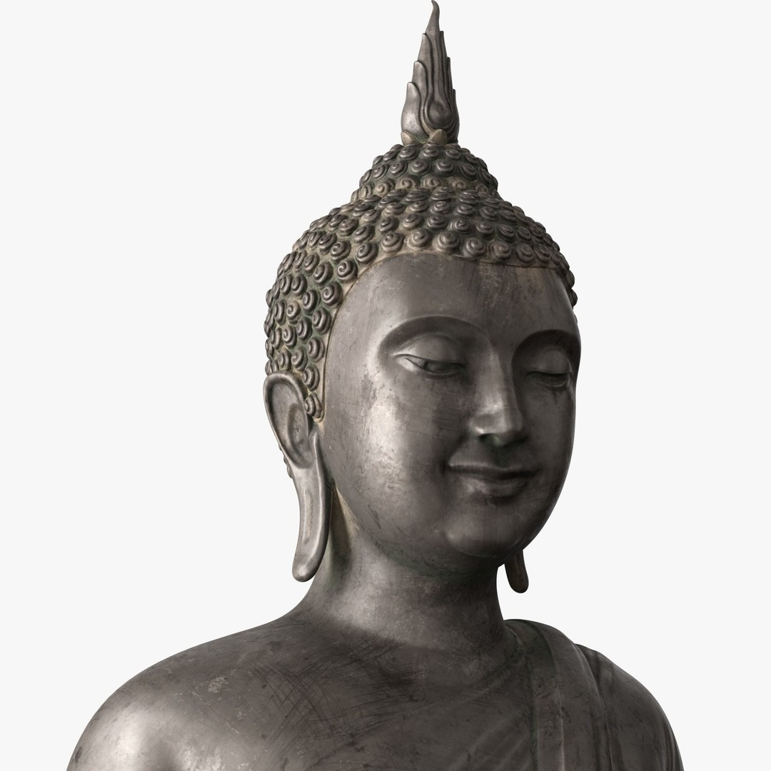 Thai Buddha Statue 3D Model – Low Poly PBR Asset for Games and Renders - View 9