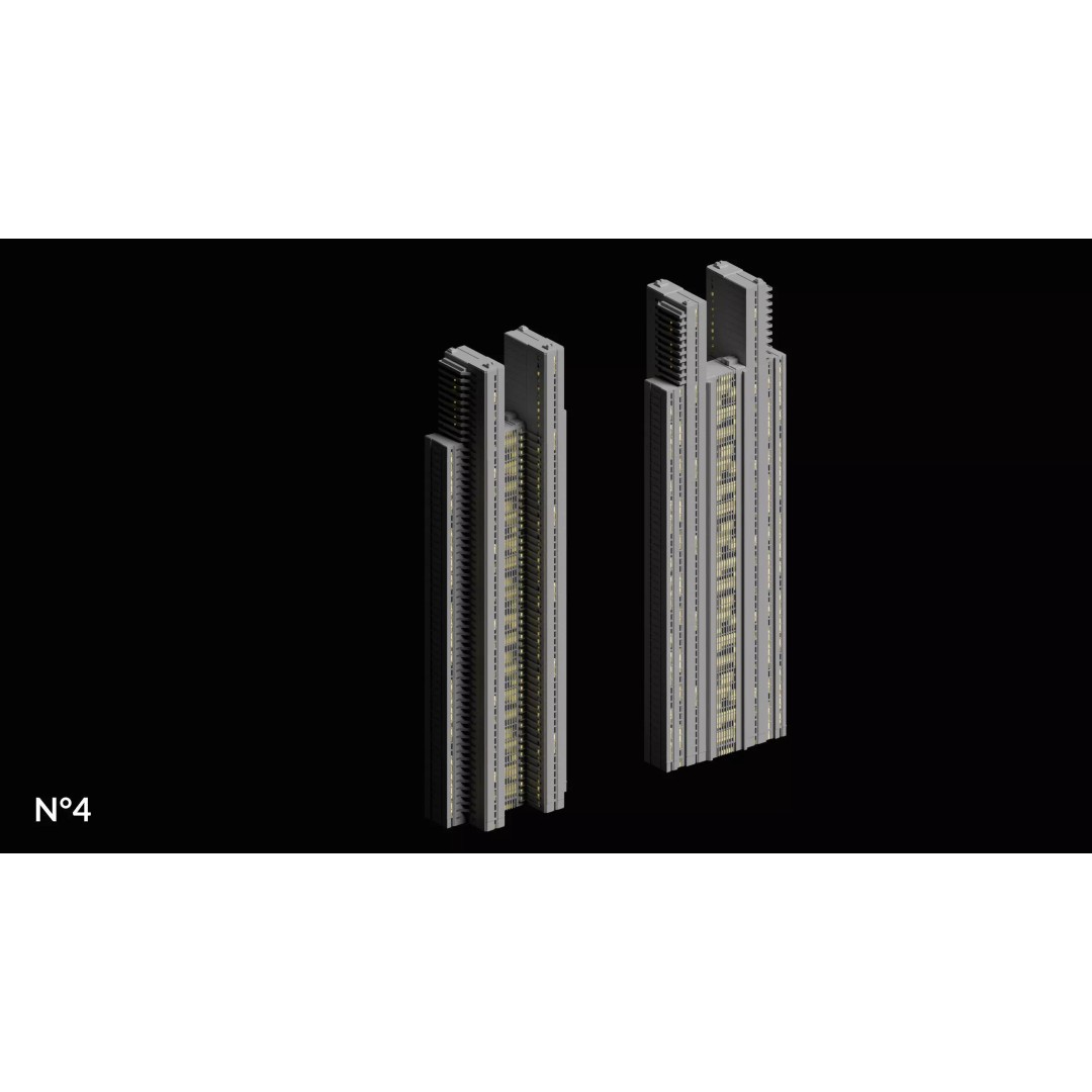 Sci-Fi Buildings 3D Model – Cyberpunk Style Low-Poly Pack, Blender & FBX - View 17