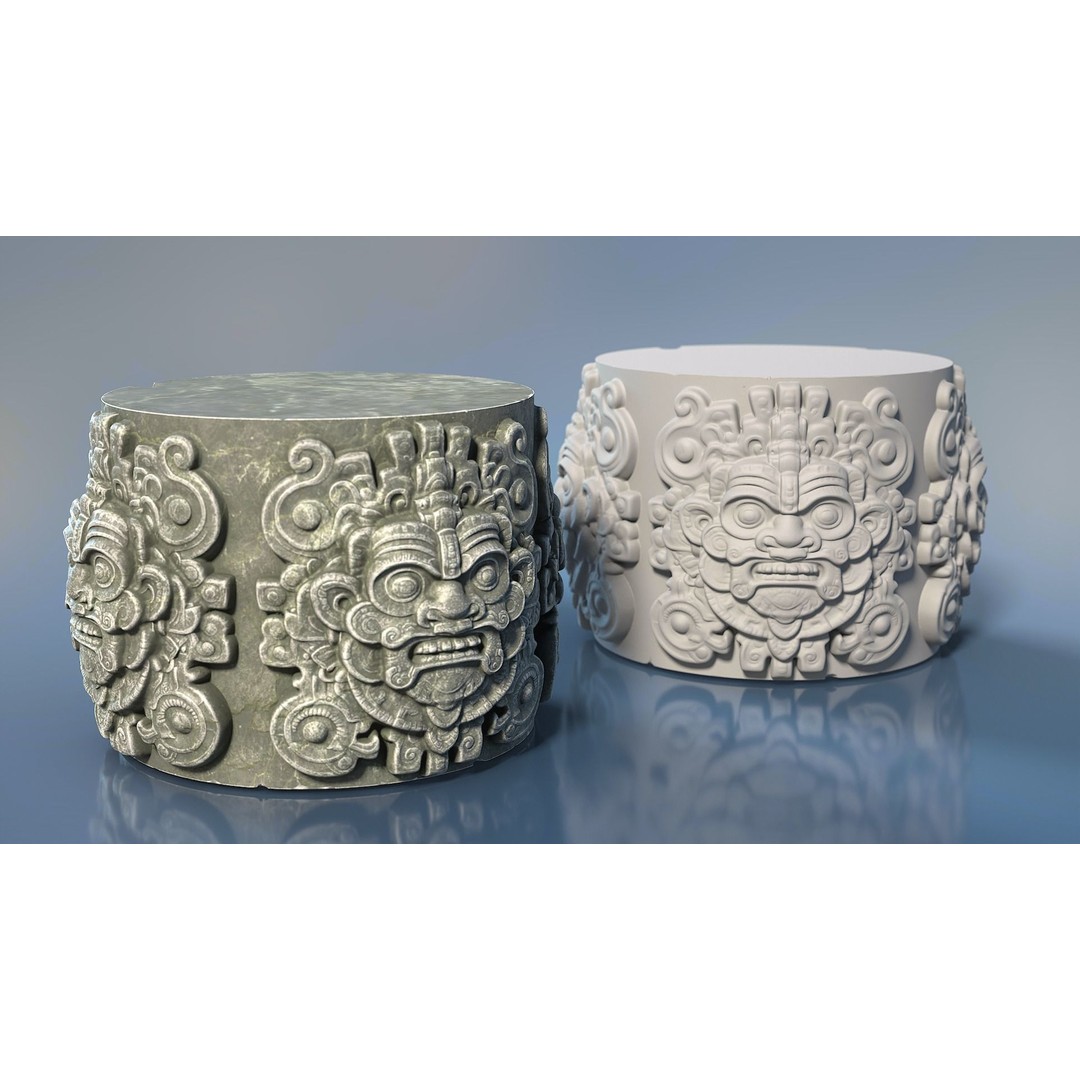 Mayan Pillar Temple 3D Model – High Poly Architectural Asset, FBX - View 12